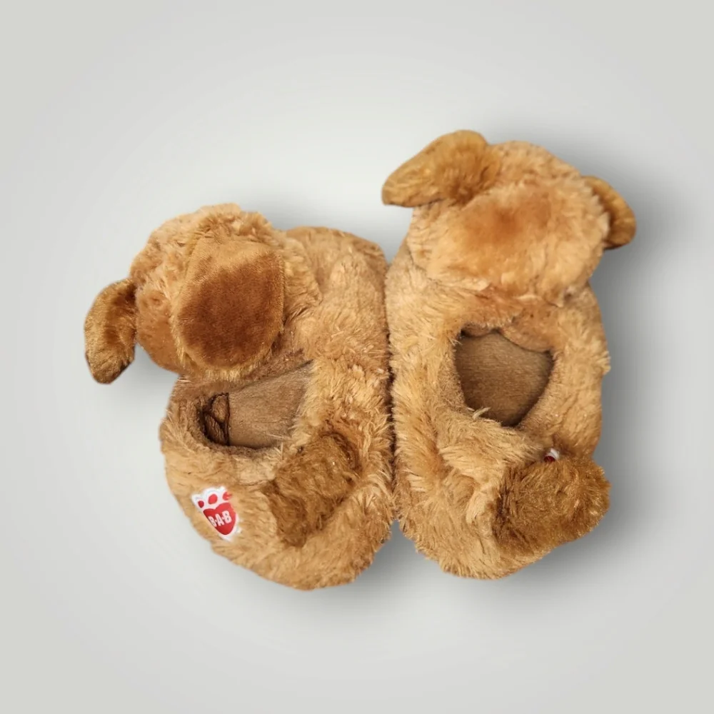 Build A Bear Workshop Puppy Dog Kid Children Slippers Size 12-13